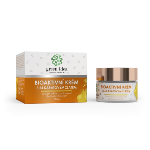 Green idea Bioaktivní krém s 24 karátovým zlatem 50 ml