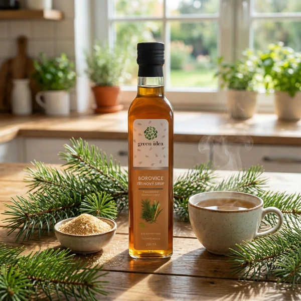 Green idea Borovicový sirup - třtinový 250 ml