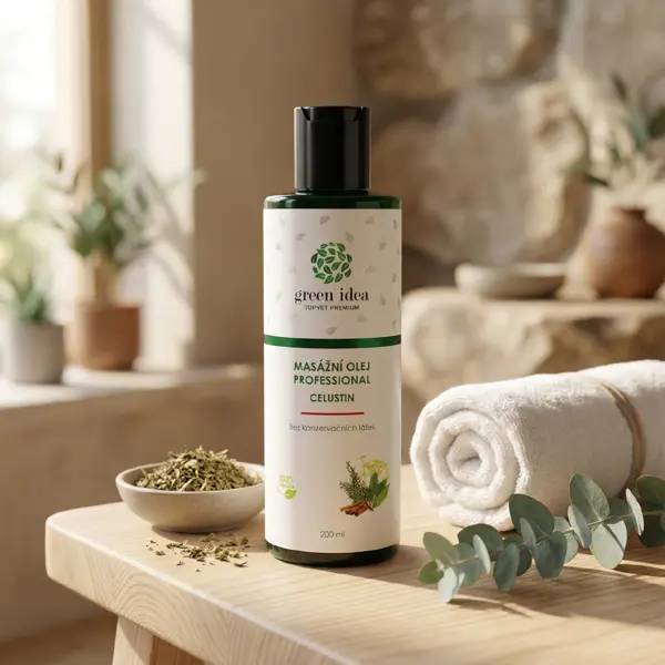 Green idea Celustin - masážní olej 200 ml