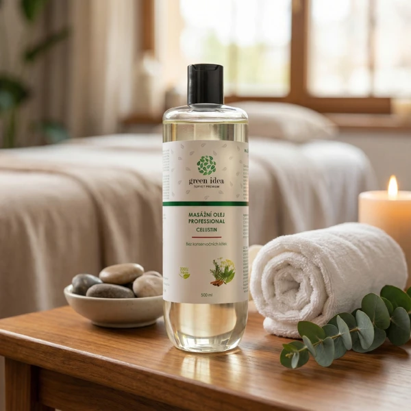 Green idea Celustin - masážní olej 500 ml