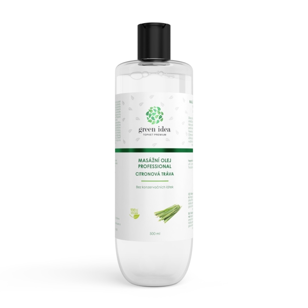 Green idea Citronová tráva masážní olej 500 ml