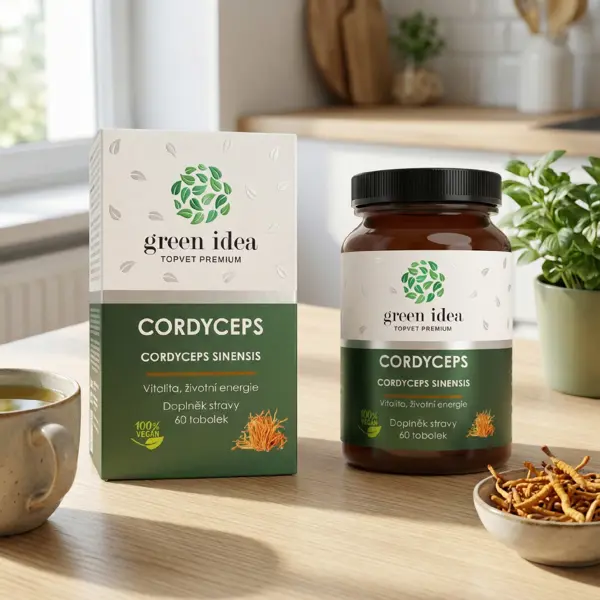 Green idea Cordyceps bylinný extrakt - tobolky 60 ks