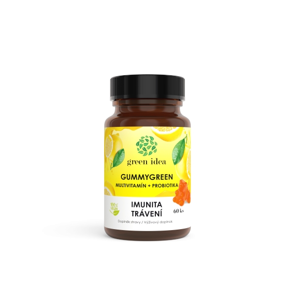 Green idea Gummygreen - Multivitamín + probiotika 60 ks