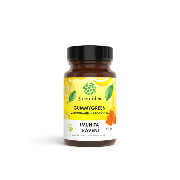 Green idea Gummygreen - Multivitamín + probiotika 60 ks