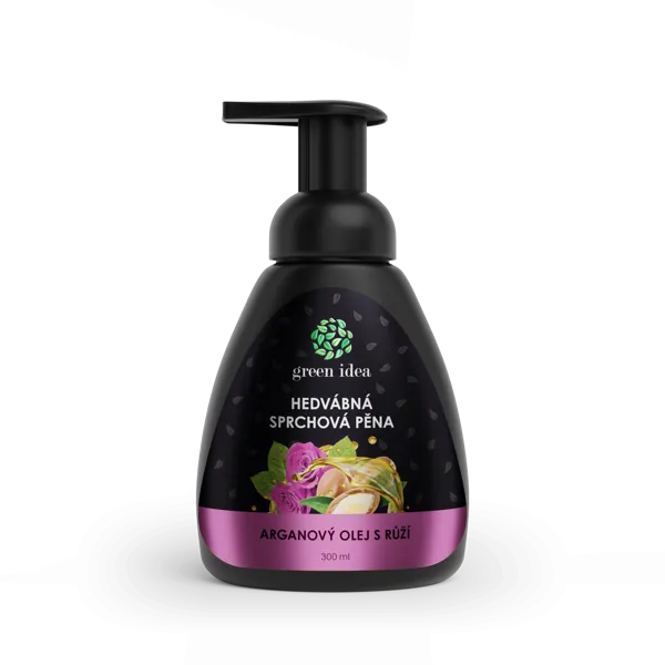 Green idea Hedvábná sprchová pěna - arganový olej s růží 300 ml
