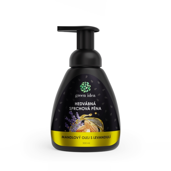 Green idea Hedvábná sprchová pěna - mandlový olej s levandulí 300 ml