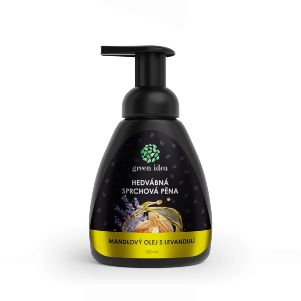 Green idea Hedvábná sprchová pěna - mandlový olej s levandulí 300 ml