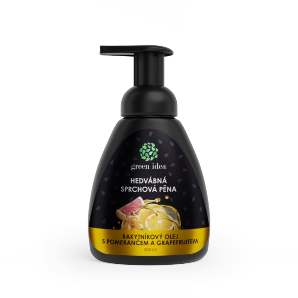 Green idea Hedvábná sprchová pěna - rakytníkový olej s pomerančem a grapefruitem 300 ml