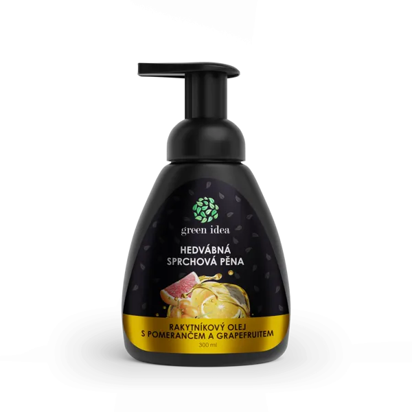 Green idea Hedvábná sprchová pěna - rakytníkový olej s pomerančem a grapefruitem 300 ml