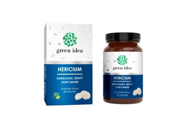 Green idea Hericium - Korálovec ježatý - tobolky 60 ks