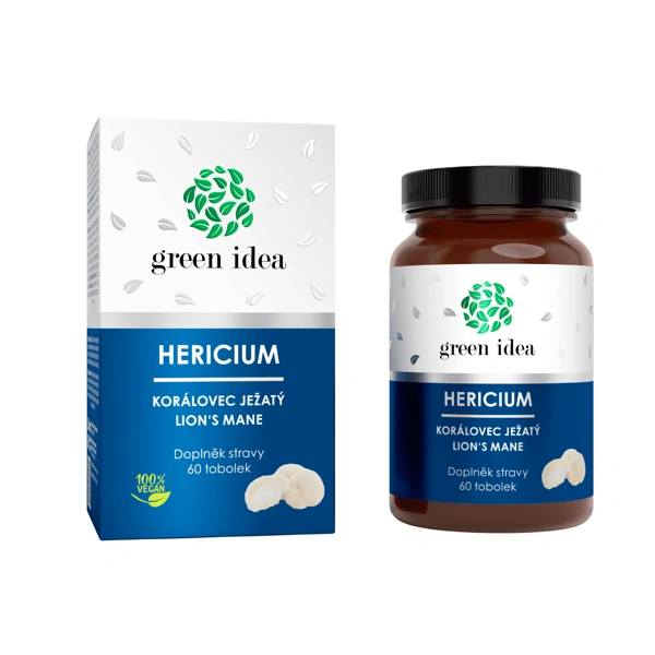 Green idea Hericium - Korálovec ježatý - tobolky 60 ks