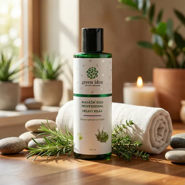Green idea Hřejivý relax - masážní olej