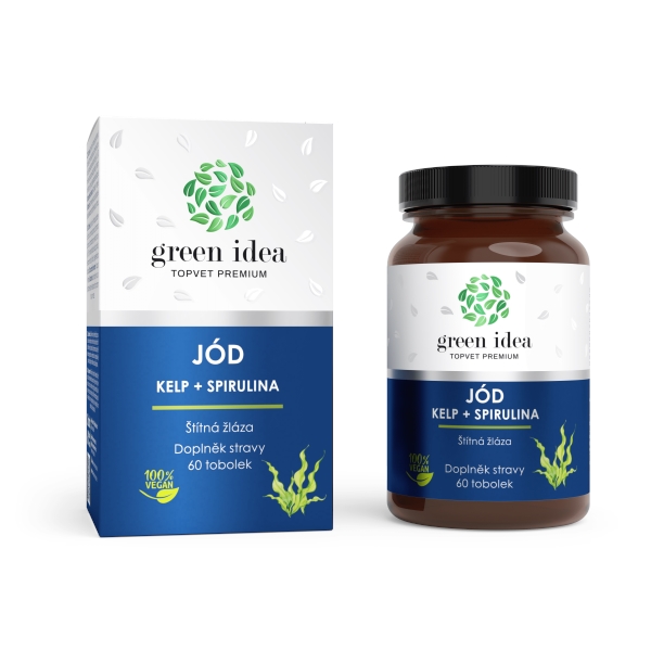 Green idea Jód - kelp+spirulina - tobolky 60 ks