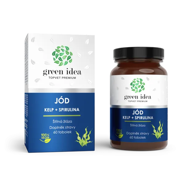 Green idea Jód - kelp+spirulina - tobolky 60 ks