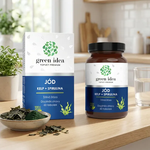 Green idea Jód - kelp+spirulina - tobolky 60 ks