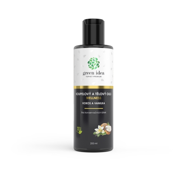 Green idea Kokos a vanilka - koupelový a tělový olej 200 ml