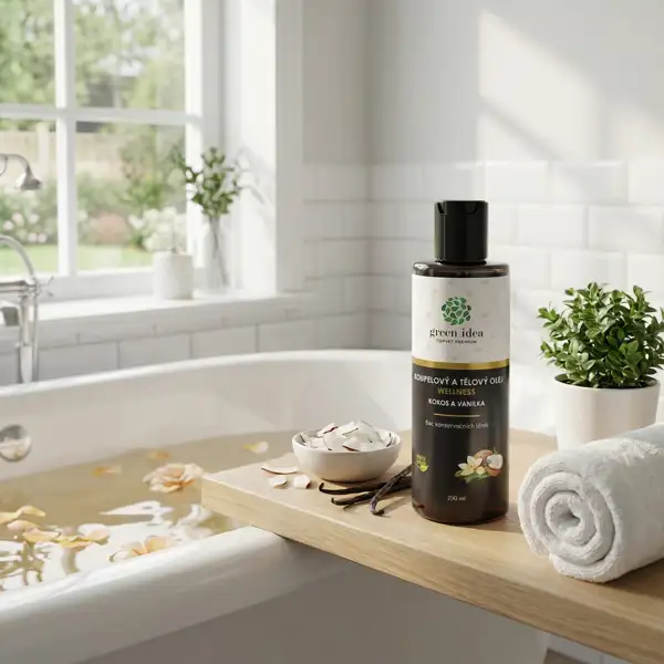 Green idea Kokos a vanilka - koupelový a tělový olej 200 ml