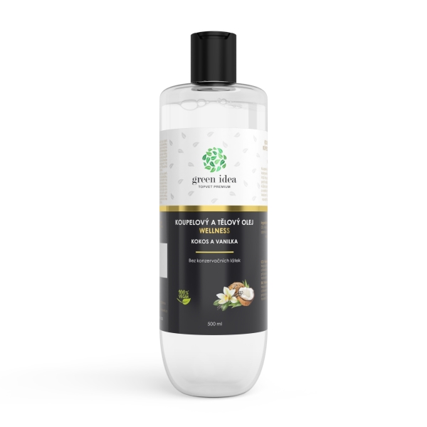 Green idea Kokos a vanilka - koupelový a tělový olej 500 ml