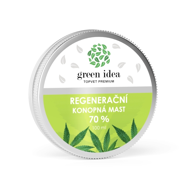 Green idea Konopná regenerační mast 70% 100 ml
