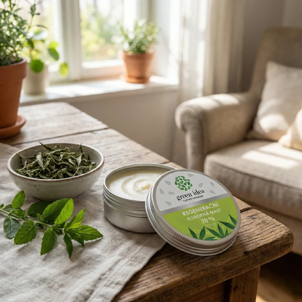 Green idea Konopná regenerační mast 70% 100 ml
