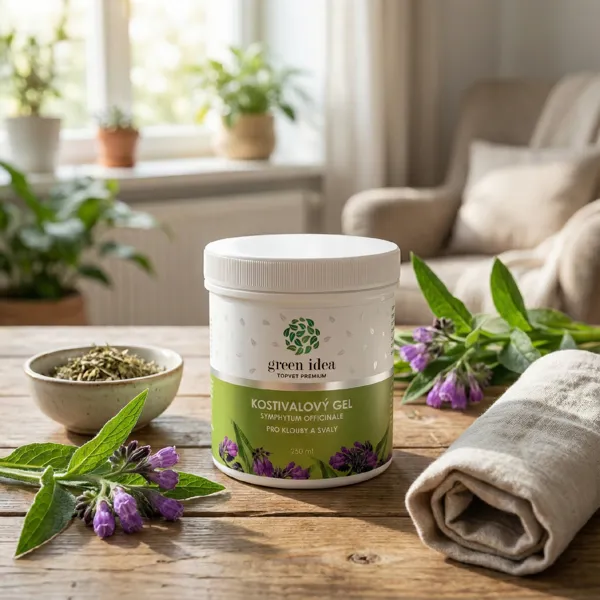 Green idea Kostivalový masážní gel 250 ml