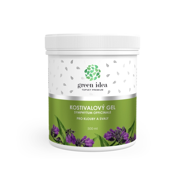 Green idea Kostivalový masážní gel 500 ml
