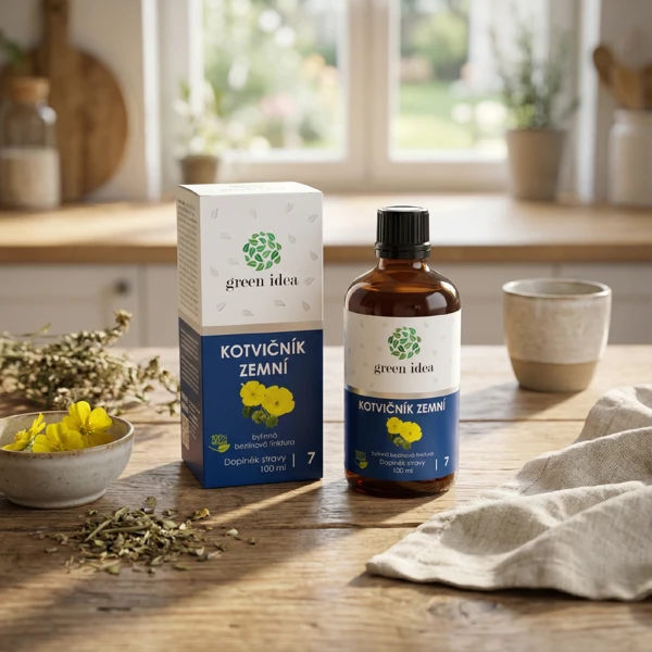 Green idea Kotvičník zemní - bezlihová tinktura 100 ml