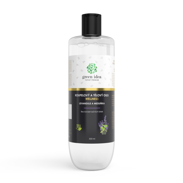 Green idea Levandule a meduňka - koupelový a tělový olej 500 ml