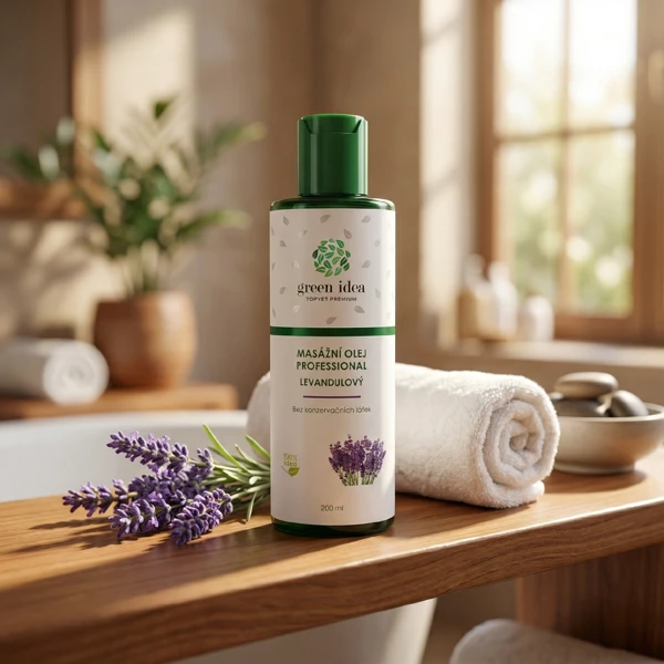 Green idea Levandulový masážní olej 200 ml