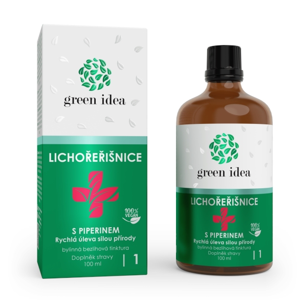 Green idea Lichořeřišnice+ s piperinem - bezlihová tinktura 100 ml