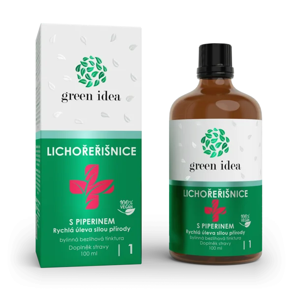 Green idea Lichořeřišnice+ s piperinem - bezlihová tinktura 100 ml