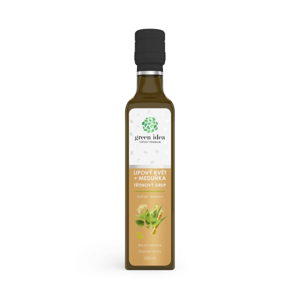 Green idea Lipový květ+meduňka sirup - třtinový 250 ml