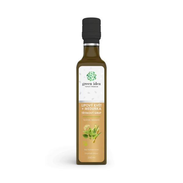 Green idea Lipový květ+meduňka sirup - třtinový 250 ml