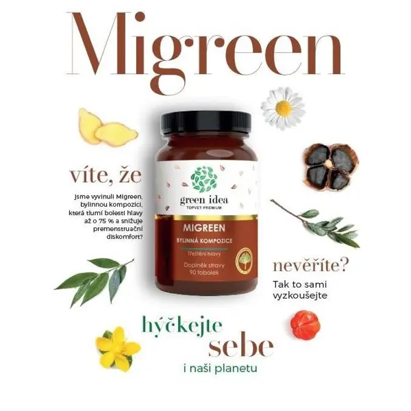 Green idea Migreen tobolky 90 ks