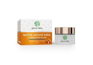 Green idea Noční aktivní krém s mandlovým olejem 50 ml
