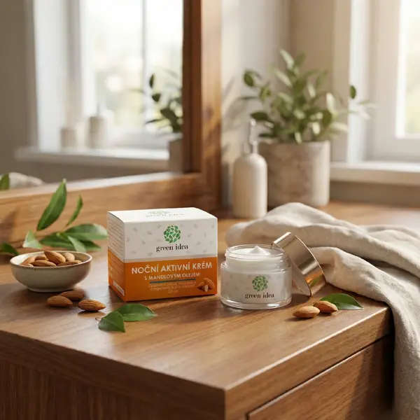 Green idea Noční aktivní krém s mandlovým olejem 50 ml