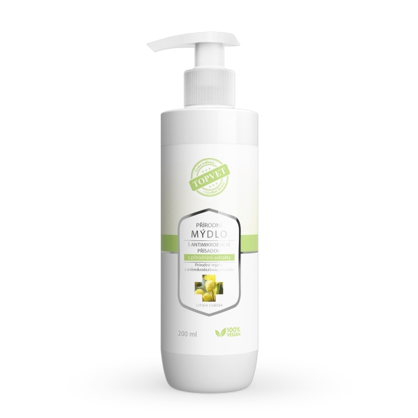 Green idea Přírodní mýdlo s antimikrobiální přísadou s přírodními extrakty 200 ml