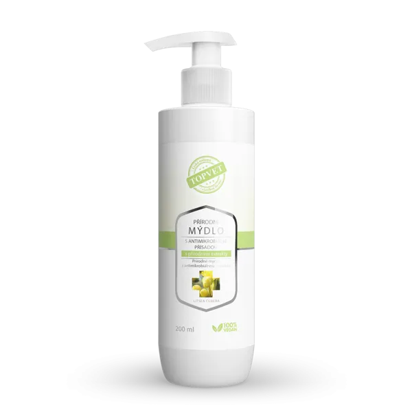 Green idea Přírodní mýdlo s antimikrobiální přísadou s přírodními extrakty 200 ml