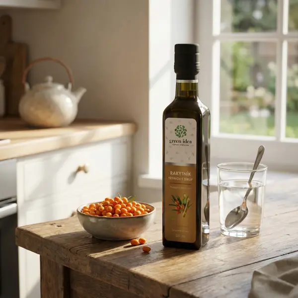 Green idea Rakytníkový sirup - třtinový 250 ml
