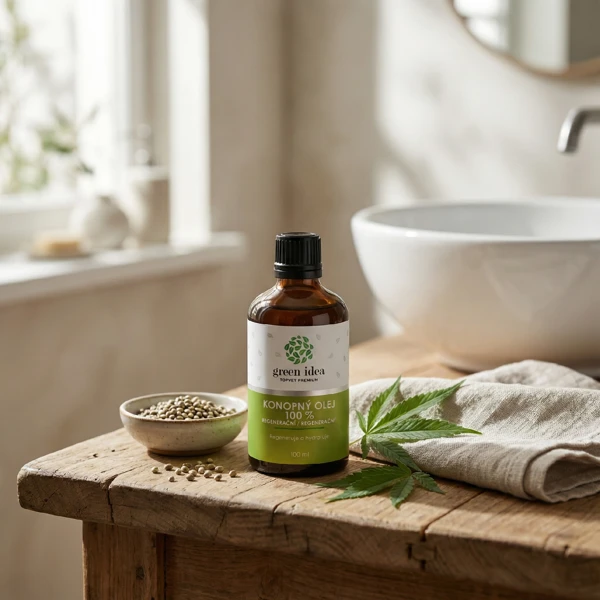 Green idea Regenerační konopný olej 100% 100 ml