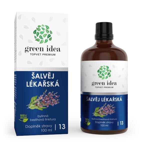 Green idea Šalvěj lékařská - bezlihová tinktura 100 ml