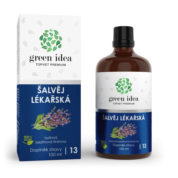 Green idea Šalvěj lékařská - bezlihová tinktura 100 ml