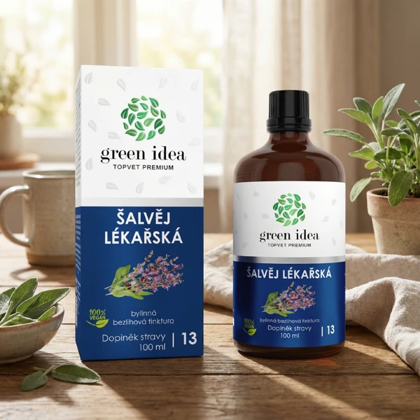 Green idea Šalvěj lékařská - bezlihová tinktura 100 ml