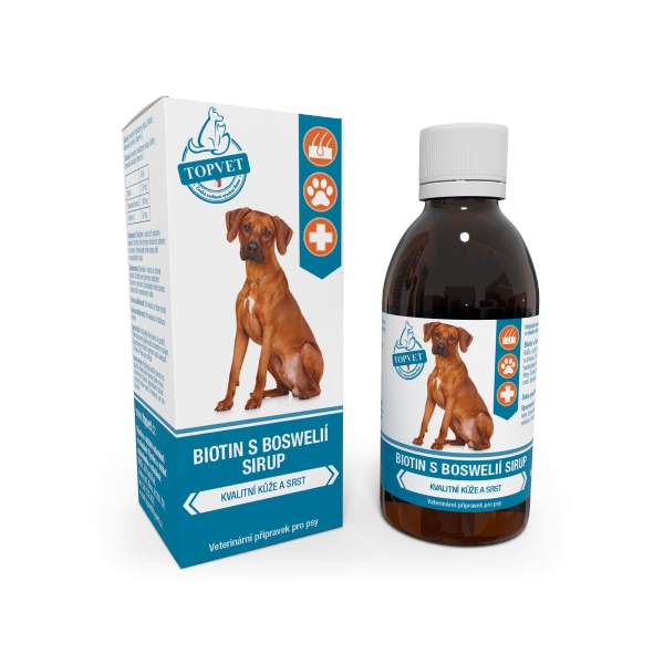 Green idea Sirup Biotin s boswelií pro psy 200 ml
