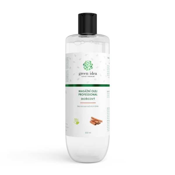 Green idea Skořicový masážní olej 500 ml