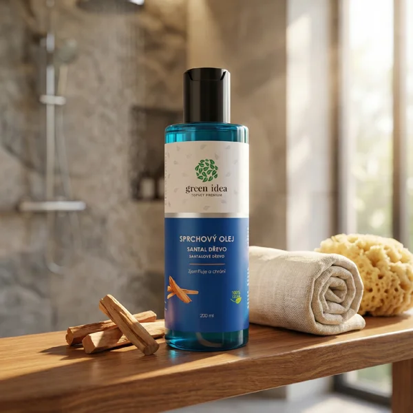 Green idea Sprchový olej - Santal dřevo 200 ml