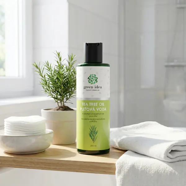 Green idea TTO pleťová voda s měsíčkem; panthenolem a zinkem 200 ml