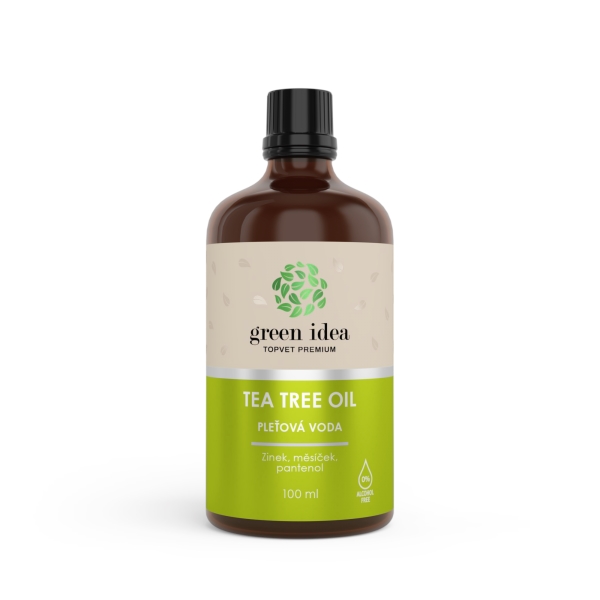 Green idea TTO pleťová voda s měsíčkem, panthenolem a zinkem bez alkoholu 100 ml