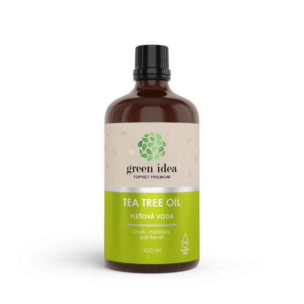 Green idea TTO pleťová voda s měsíčkem; panthenolem a zinkem bez alkoholu 100 ml