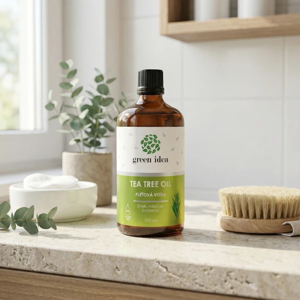 Green idea TTO pleťová voda s měsíčkem; panthenolem a zinkem bez alkoholu 100 ml
